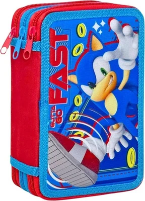 Clondo Astuccio 3 Scomparti Completo, Per Sonic Fan, 44 Pezzi Inclusi - Immagine 1 di 4