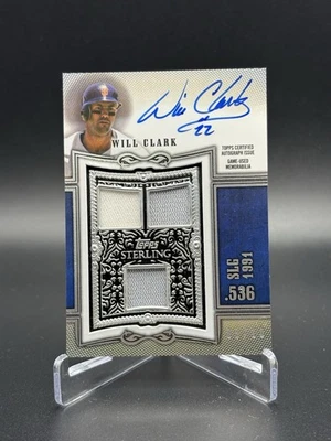 2020 Topps Sterling Will Clark Sterling Swings Auto Relic /10 #SWAR-WC Giants - Image 1 of 2
