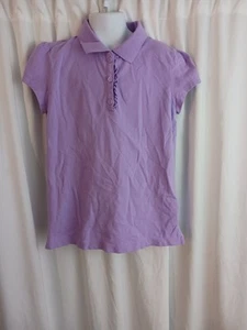 Girls Childrens Place Large Purple Collared Short Sleeve Top T-Shirt - Picture 1 of 13