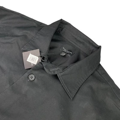 NEW Club Monaco Men’s Standard Fit Cotton Blend S/S Button Camp Shirt Black • XL - Image 1 of 4