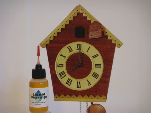 Liquid Bearings, THE BEST 100%-synthetic oil for Pendulum clocks, READ THIS!! Cover