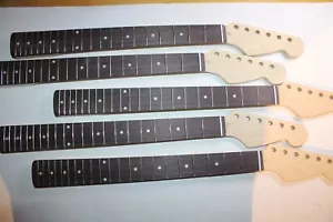 Cuello de palisandro de arce Strat Maple palo de rosa 12", 21 bandas medianas sin pintar - Imagen 1 de 3