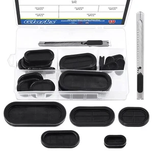 20-teiliges ovales geschlossenes Gummitüllen-Sortiment, 5 Größen doppelseitige Gummitüllen - Bild 1 von 7