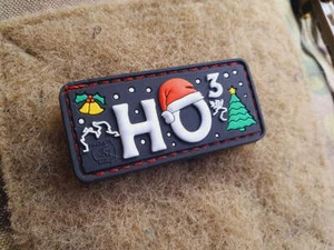 HO HO HO Patch, 3D Rubber Patch - Picture 1 of 8