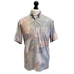 Vintage Wacky Abstract Shirt 80s 90s Short Sleeve Summer Uk M eu 50 Men's - Picture 1 of 5