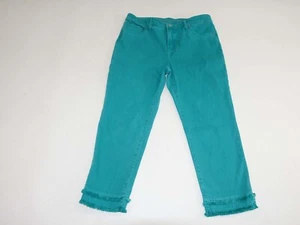 Chico's Women's So Slimming Girlfriend Crop Jeans NWT Vivid Jade Size 1.5 / 10 - Picture 1 of 8
