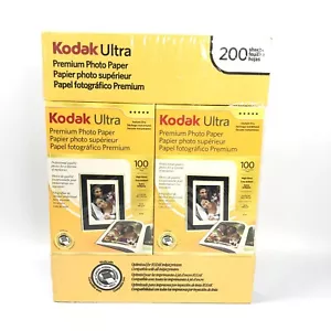 Neu Kodak Ultra 200 Blatt 4" x 6" Premium Fotopapier Hochglanz 76 Pfund 10,5 Mil - Bild 1 von 4