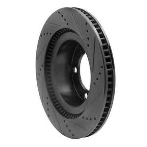 1 set Lexus,Toyota Front Disc Brake Rotors, Black Drilled and Slotted +Pads - Picture 1 of 5
