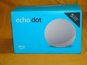 Amazon Alexa Echo Dot 5. Generation Bluetooth Smart Lautsprecher Glacier White Neu in OVP - Bild 1 von 5
