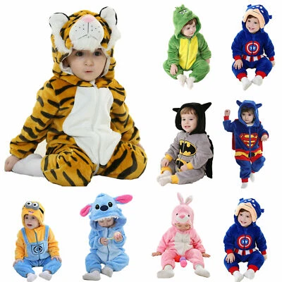 New Soft Baby Newborn Toddler Boy Girl Animal Romper Outfit Costume Fancy Dress - Image 1 of 4