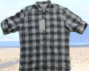 Esprit-Leinen-Hemd-karo-grau-olive-rostrot-S-M-L - Bild 1 von 9
