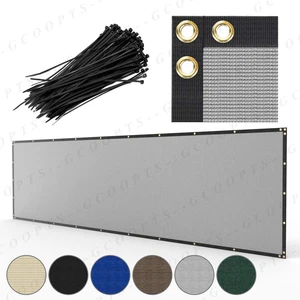 4' 5' 6' 8' Tall Privacy Fence Screen Windscreen Garden Yard Mesh Shade Cover - Picture 1 of 52