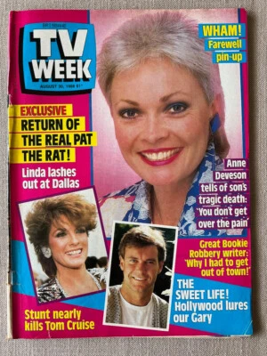 Vintage television - "Australian TV Week" Aug 86 Wham! Pat the Rat Yoko Ono - Image 1 of 4