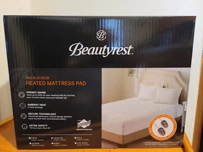 Beautyrest Heated Microfiber Mattress Pad with 3M Scotchgard Twin XL New!  - Image 1 of 4