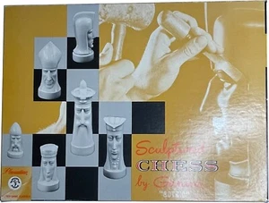 Ajedrez ""gótico" esculpido vintage de mediados de siglo, edición de salón, por Ganine, 1957 - Imagen 1 de 14