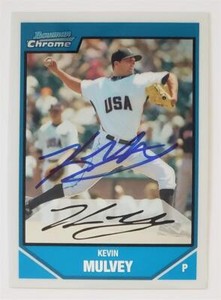 Kevin Mulvey autographed baseball card New York Mets 2007 Bowman Chrome #BDPP73