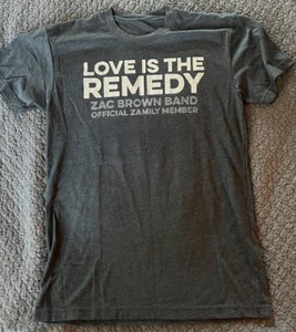 Camiseta de gira de conciertos ZAC BROWN BAND ZBB ZAMILY S Love Is The Remedy AUTÉNTICA - Imagen 1 de 7