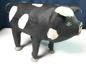 Escultura de cerdo pintada arte popular tallada David Álvarez 7,5"x5,5" Santa Fe, casi nueva - Imagen 1 de 15
