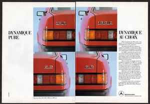 1988 MERCEDES 190 E Vintage Original 2 page Print AD | Red car photo Dynamic BE - Picture 1 of 1