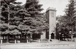 Tarjeta postal Little Brown Church In The Vale Near Nashua, Iowa RPPC de 1940 - Imagen 1 de 2