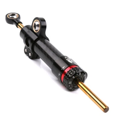 13.5'' Motorcycle Carbon Fiber Black Steering Damper Stabilizer Top Installation — 第 1/4 张图片
