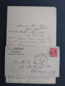 Maryland: Downsville 1893 Store Cover, XF Washington County Sawtooth Cancel DPO - Picture 1 of 5