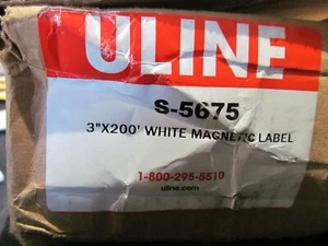 NEW U-Line S5675 Magnetic Label Roll White 3" x 200' Vinyl Laminate - Picture 1 of 4