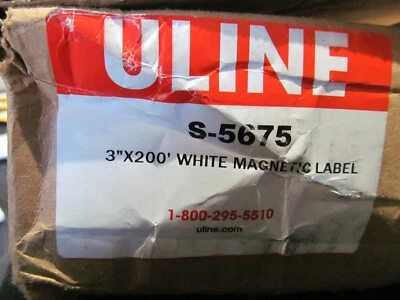 NEW U-Line S5675 Magnetic Label Roll White 3" x 200' Vinyl Laminate - Image 1 of 4