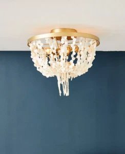 Anthropologie Leona Flush Mount Ceiling Light RRP £298 - Picture 1 of 4