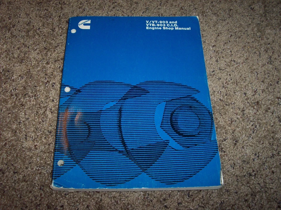 1965 Cummins V-903 VT-903 VTB-903 14.8L V8 CID Diesel Engine Shop Service Manual - Image 1 of 1