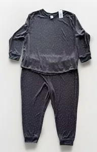 Stars Above Women's Cozy Gray White Polka Dots 2 pc. Lounge/Pajama Set Sz 3X NWT - Picture 1 of 9
