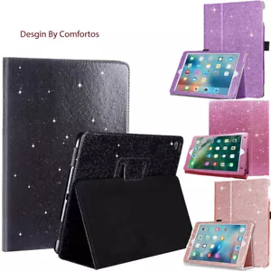 Apple iPad 2nd 3rd 4th Generation Glitter PU Leather Stand Flip Book Cover case - Picture 1 of 4