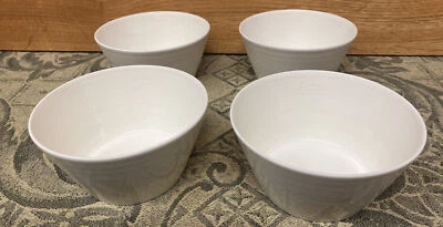 Royal Doulton 1815  White Swirl Soup Cereal Bowls Set of 4 EUC - Image 1 of 4