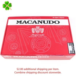 Caja de cigarros de madera vacía Macanudo Inspirado Gigante 10" x 6,5" x 2,25" - Imagen 1 de 12