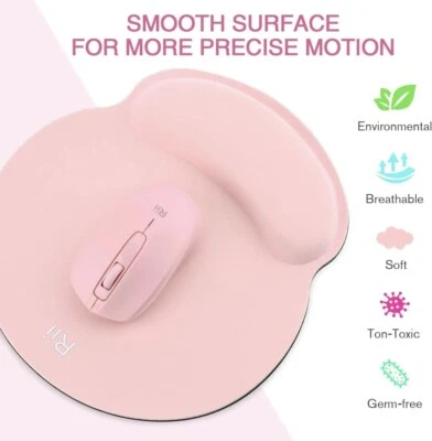 pink Mouse Pad with Wrist Rest Ergonomic Gaming Pad with Gel Wrist Support NEW - Image 1 of 4