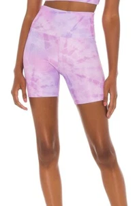 NWOT BEACH RIOT  Ribbed Bike Shorts lavender tie dye size large - Picture 1 of 6