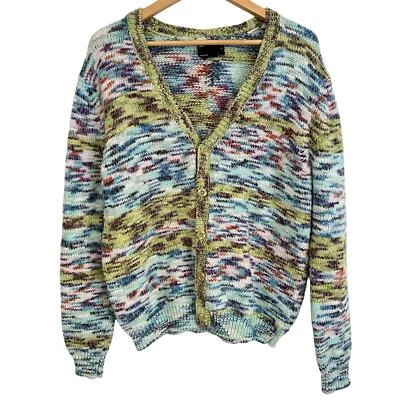 ASOS DESIGN Relaxed Open Knit Space Dye Cardigan Men’s Sz Medium(40”)  - Image 1 of 4