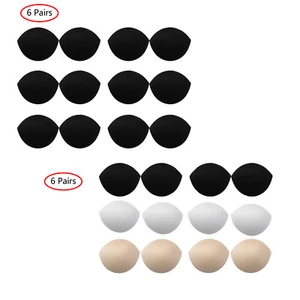 6Pairs Sponge Bra Cups Pads Insert Ventilate Material for Sport Yoga AU - Picture 1 of 39