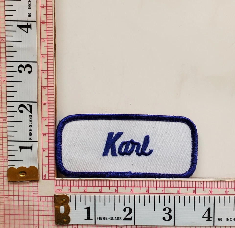 Karl Name Tag Uniform Jacket Vest Patch Crest Badge - Image 1 of 1