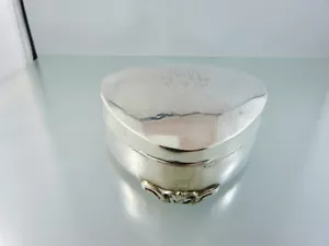 PLAIN TRIANGULAR SHAPED DRESSER JEWELRY BOX STERLING BY S.B & S LTD BIRMINGHAM - Picture 1 of 9