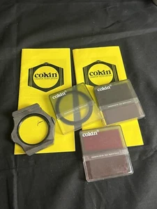 Lot Of 3 Cokin Cromofilter Set STAR 16 A 055. COEF +3 Sepia 005. RED 003. Holder - Picture 1 of 7