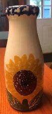 Vintage Crock Shop Santa Ana CA Pottery Sunflower Milk Bottle