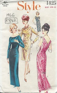 1966 Vintage Sewing Pattern B38 DRESS (R942) - Picture 1 of 1