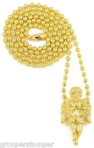 Angel Necklace New Mini Pendant 27 Inch Ball Style Chain Praying Angel - Picture 1 of 6