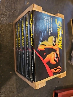 THE SHADOW - RADIO Broadcasts on Cassettes - Wood Crate Box - Image 1 of 4