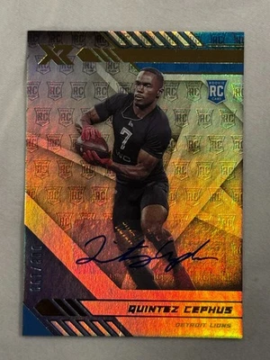 2020 Panini Xr Quintez Cephus Base Rookie Auto /199 Detroit Lions *READ* - Image 1 of 3