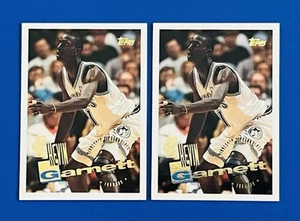 (2) Tarjetas de novato de baloncesto Topps Kevin Garnett Timberwolves 1995-96 #237; como nuevas - Imagen 1 de 2