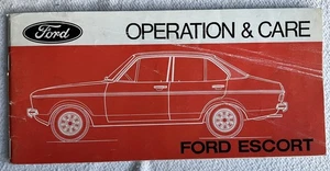 Collectable Vintage Genuine Ford Escort Mk2 “Operation & Care” Car Handbook - Picture 1 of 20