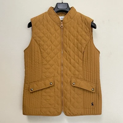 Joules Diamond Quilted Golden Minx Puffer Vest Size 10 Preppy Equestrian Mustard - Image 1 of 4
