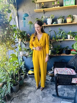 Antonio Melani Yellow/Mustard Jumpsuit Size 4 Autumn - Image 1 of 4